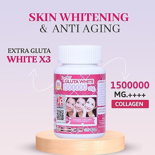 Supreme Gluta White 1500000mg for Skin Lightening, Skin Moisturizer, Collagen Stimulator Healthy