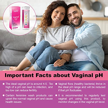 5-Minute Vaginal pH Test Kit for Women - 50 Premium-Quality Vaginal Heath pH Test Strips Included