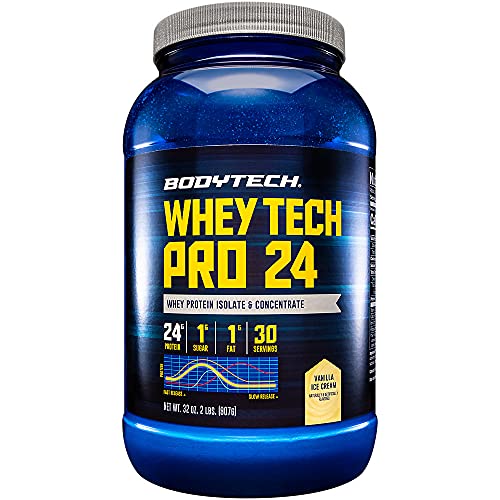 BODYTECH Whey Tech Pro24 Powder Vanilla Ice Cream (2 lbs/30 Servings)