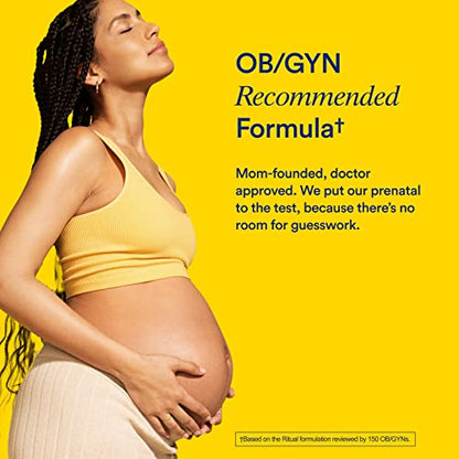 Ritual Prenatal Vitamins: Folate & Choline for Neural Tube Support, Omega-3 DHA