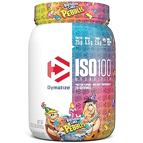 Dymatize ISO 100 Whey Protein Powder with 25g of Hydrolyzed 100% Whey Isolate