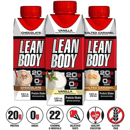 Labrada Lean Body Triple Taster Pack |On-The-Go Whey Blend Protein Shake, Zero Sugar