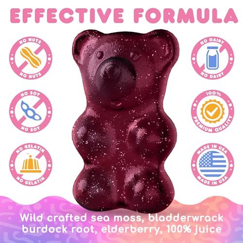 Biolore Sea Moss Gummies with Elderberry, Contains Irish Sea Moss, Organic Extract