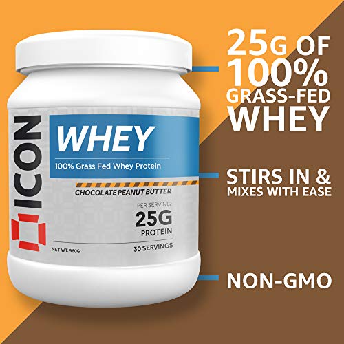 ICON Nutrition Whey Protein Powder 960g, 30 Servings - Chocolate Peanut Butter