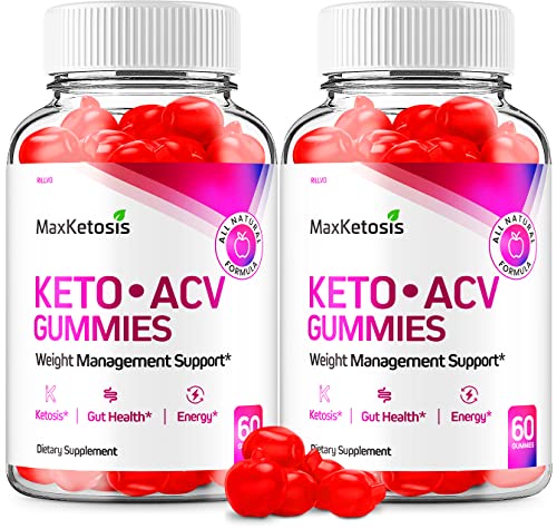 (2 Pack) Max Ketosis Keto ACV Gummies Max Ketosis Advanced Formula Apple Cider Vinegar