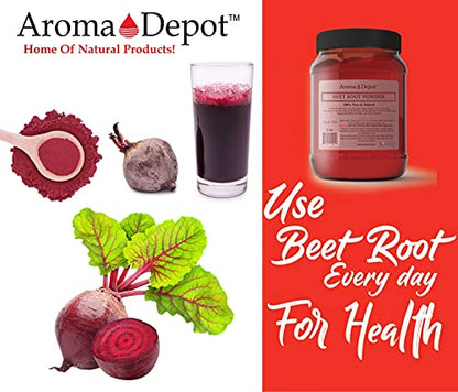 Beet Root Powder 2 lb. by Aroma Depot Raw & Non-GMO I Vegan & Gluten Free I Nitric Oxide Booster I Boost Stamina and Increases Energy I Immune System Booster I 100% Natural