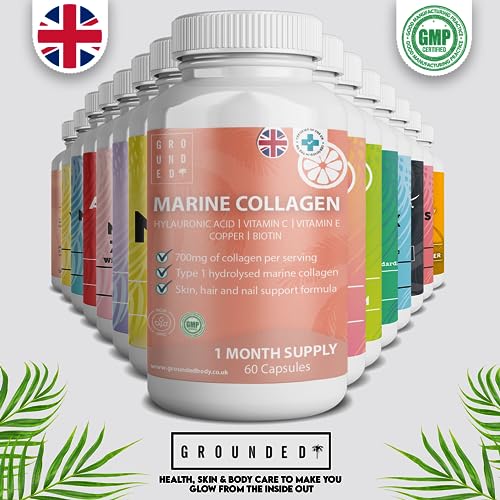 Hydrolysed Marine Collagen 700mg with Hyaluronic Acid, Vitamin C, Vitamin E, Copper & Biotin