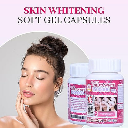 Supreme Gluta White 1500000mg for Skin Lightening, Skin Moisturizer, Collagen Stimulator Healthy