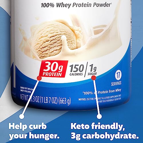 Premier Protein Powder, Vanilla Milkshake, 30g Protein, 1g Sugar, 100% Whey Protein