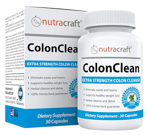 Nutracraft ColonClean #1 Colon Detox and Constipation Relief | Senna, Cascara Sagrada