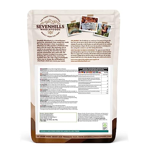 Sevenhills Wholefoods Hydrolysed Marine Collagen Powder 300g, from Switzerland, 100% Pure Unflavoured Protein Peptides