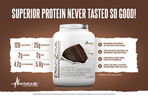 Metabolic Nutrition, Protizyme, 100% Whey Protein Powder, High Protein, Low Carb