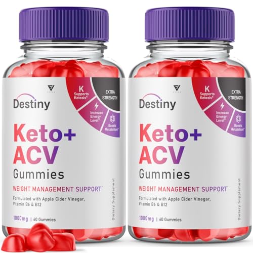 (2 Pack) Destiny Keto ACV Gummies, Destiny Keto Gummies Advanced Weight Loss Plus