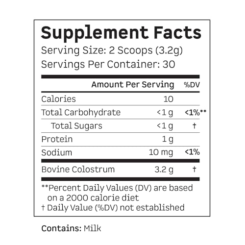 Kion Colostrum | Grass-Fed Bovine | Gut Health and Immune Support | 30 Servings