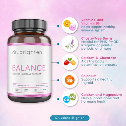 Dr. Brighten Balance - Hormone Balance for Women with Chasteberry and DIM - Targets