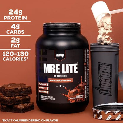 REDCON1 MRE Lite Whole Food Protein Powder, Blueberry Cobbler - Low Carb & Whey