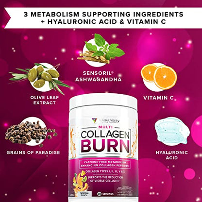 Hydrolyzed Collagen Peptides Powder for Women - Slimming Multi Collagen Burn Ultimate