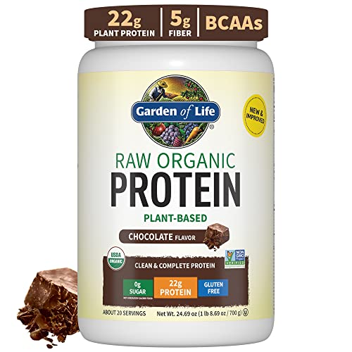 Garden of Life Vegan Protein Powder - 22g Raw Plant Protein, BCAAs, Probiotics 