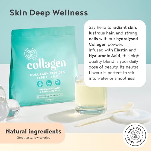 Collagen Powder with Hyaluronic Acid 400g - Collagen Peptides Supplement + Amino Acids