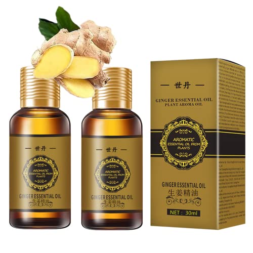 (2pc 60ml) Belly Drainage Ginger Oil, Slimming Tummy Ginger Oil, Ginger Oil Drainage Massage