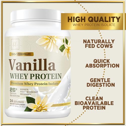 Hello Lovely! Whey Protein Powder, Vanilla Flavored Whey Isolate with 26g Protein