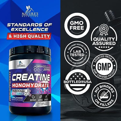 Micronized Creatine Monohydrate Powder - 100% Pure Unflavored Creatine Powder