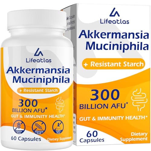 300 Billion AFU Akkermansia Muciniphila - Live Akkermansia Probiotics for Women & Men