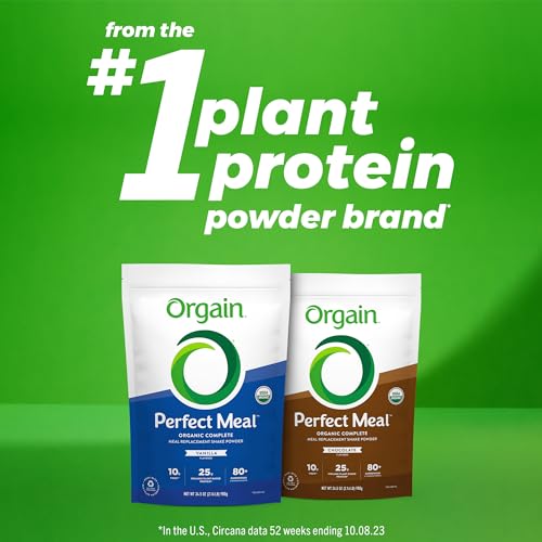 Orgain Organic Perfect Meal Replacement Protein Powder, Vanilla - 25g Plant Based Protein