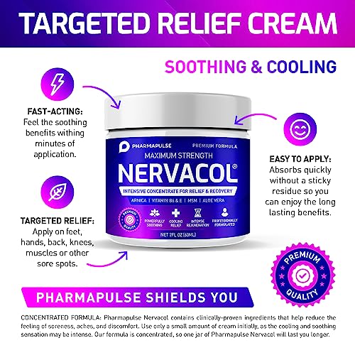 Pharmapulse Neuropathy Nerve Relief Cream – Maximum Strength for Feet, Hands, Legs