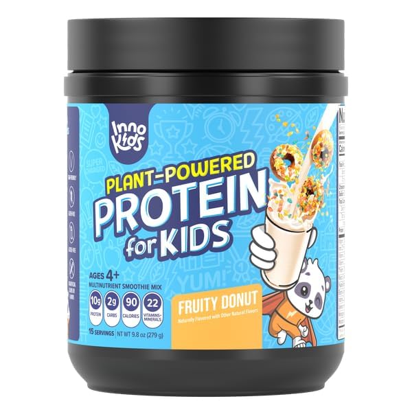 InnoSupps Fruity Donut Plant-Powered Protein for Kids: Essential Nutrients, Delicious