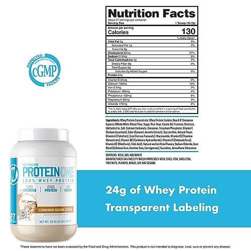 NutraOne ProteinOne Whey Protein Promote Recovery and Build Muscle with a Protein