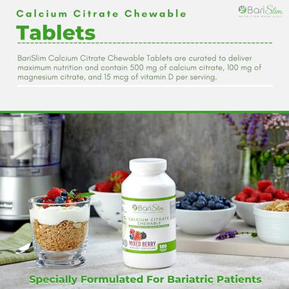 BariSlim Bariatric Calcium Citrate with Magnesium and Vitamin D Tabs - 500 mg of Calcium