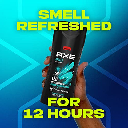 AXE Body Wash Apollo 4 Count for Long Lasting Freshness Sage & Cedarwood Men's