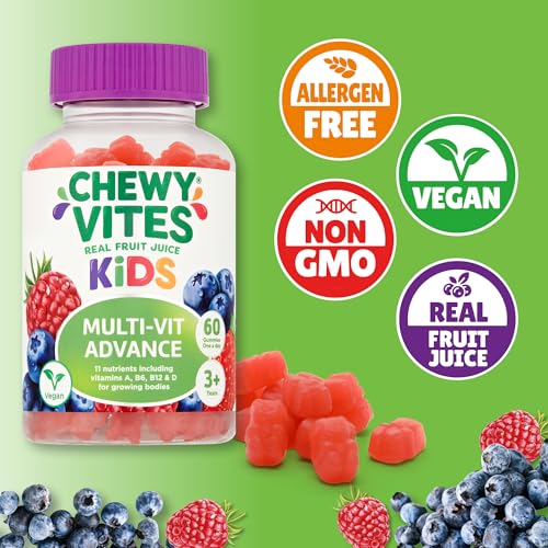 Chewy Vites Kids Multivitamin Advance 60 Gummy Vitamins | 11 Essential Nutrients