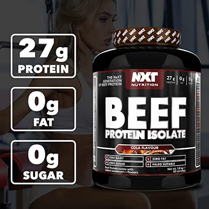 NXT Nutrition Beef Protein Isolate Powder - Protein Powder High in Natural Amino Acids