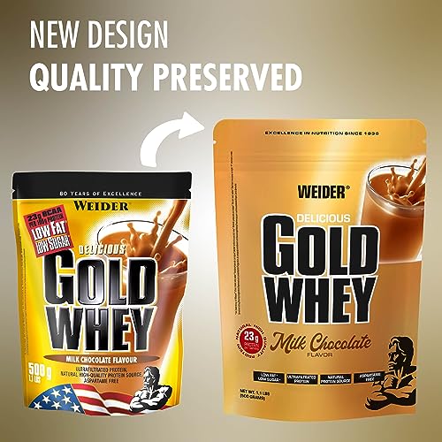 Weider Gold Whey (500g) Milk Chocolate Flavour. Ultrafiltrated Proteins from 100% Whey Protein