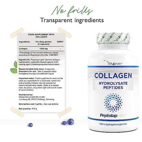 Collagen - 365 Capsules - 1500 mg per Daily Serving - Premium: 100% Bovine Collagen