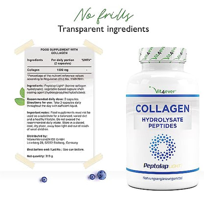 Collagen - 365 Capsules - 1500 mg per Daily Serving - Premium: 100% Bovine Collagen