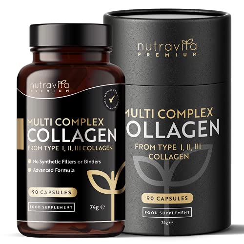 Premium Multi Collagen Protein Capsules with Type I, II, III - Includes Hydrolysed Grass