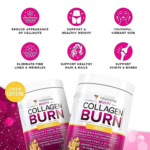 Multi Collagen Burn: Multi-Type Hydrolyzed Protein Peptides with Hyaluronic Acid, Vitamin