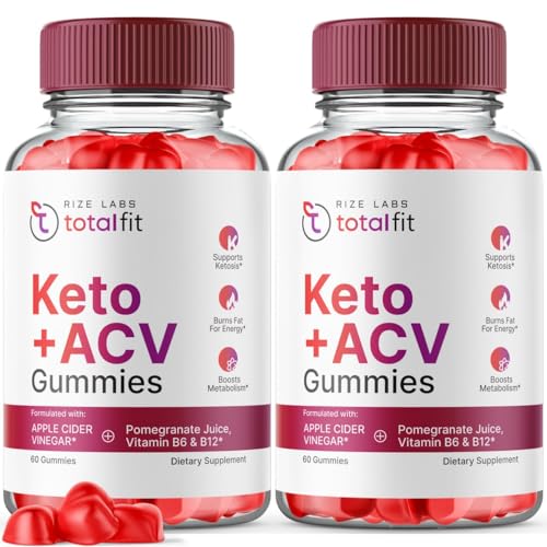 (2 Pack) Total Fit Keto ACV Gummies Advanced Weight Loss, Total Fit Keto ACV + BCB Gummies