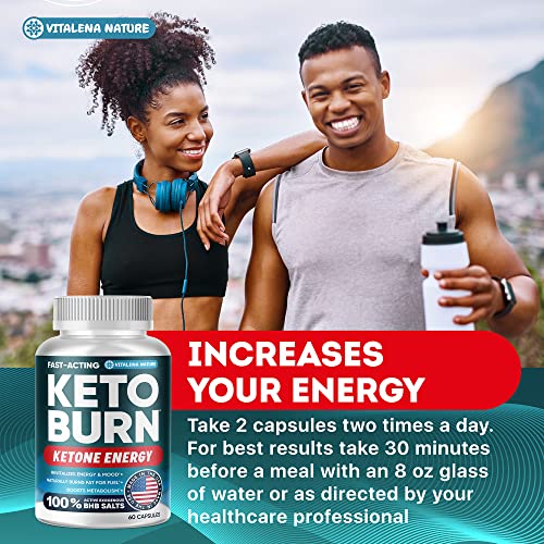 Keto Pills with Pure BHB Exogenous Ketones - Effective Keto Pills Made in USA - Advanced