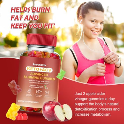 Arevtovis Apple Cider Vinegar Gummies - Boost Energy, Detox & Support Gut Health ACV