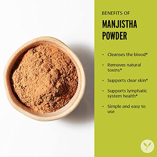 Banyan Botanicals Manjistha Powder, Spice Jar - USDA Organic - Rubia cordifolia - Cleanses