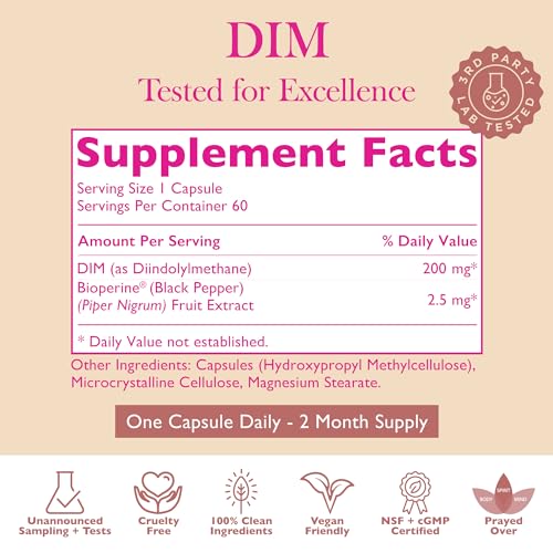 Amy Suzanne DIM Supplement - Menopause, PMS, and Hormonal Acne Support - Estrogen Metabolism