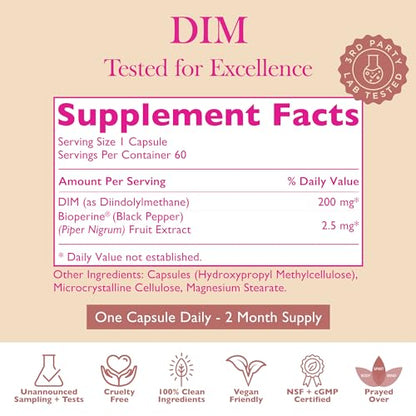 Amy Suzanne DIM Supplement - Menopause, PMS, and Hormonal Acne Support - Estrogen Metabolism