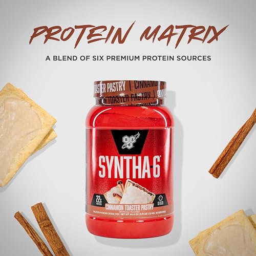 BSN SYNTHA-6 Whey Protein Powder with Micellar Casein, Milk Isolate, Cinnamon Toaster