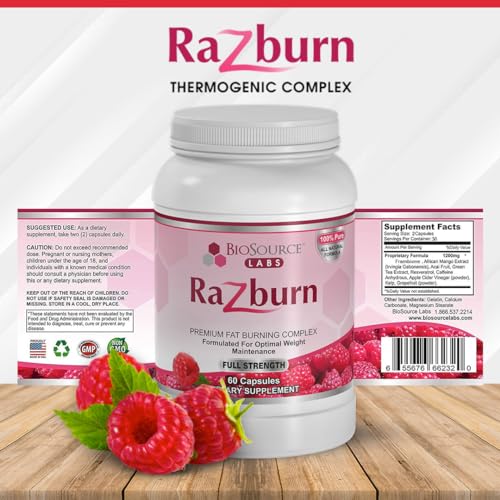 BioSource Labs Razburn – Premium Thermogenic Complex Pills with Natural Ingredients