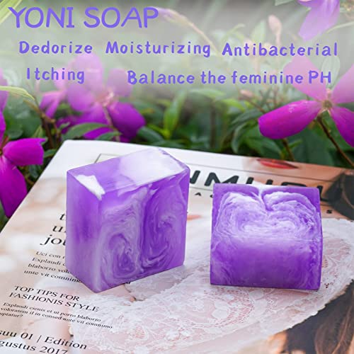 2 Packs Organic Yoni Soap Bars For Women Vaginal Wash, Handmade Yoni Bar Soap For Women Yoni Wash