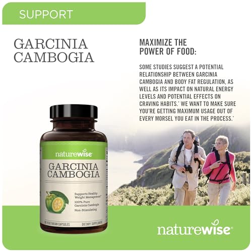 Naturewise Garcinia Cambogia with Pure Garcinia Cambogia Extract, 60% HCA Concentrati